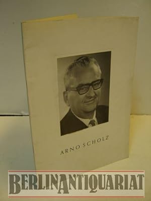 Imagen del vendedor de Worte des Dankes und der Erinnerung. Gesprochen anllich der Trauerstunde fr Arno Scholz am 9. August 1971 im Krematorium Berlin-Wilmersdorf. a la venta por BerlinAntiquariat, Karl-Heinz Than