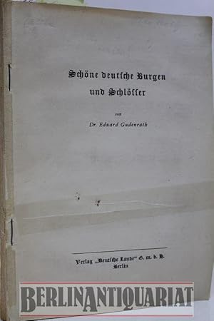 Imagen del vendedor de Schne deutsche Burgen und Schlsser. a la venta por BerlinAntiquariat, Karl-Heinz Than