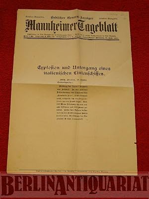 Seller image for Mannheimer Tageblatt. Sonderblatt. Explosion und Untergang eines italienichen Linienschiffes. for sale by BerlinAntiquariat, Karl-Heinz Than