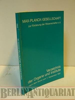 Seller image for Verzeichnis der Organe und Institute nach dem Stand vom 1. September 1991. for sale by BerlinAntiquariat, Karl-Heinz Than