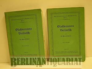 Bild des Verkufers fr Glabrenners Berlinisch. zum Verkauf von BerlinAntiquariat, Karl-Heinz Than