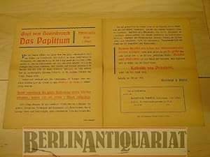 Seller image for Das Papsttum. [Nur] Prospekt. for sale by BerlinAntiquariat, Karl-Heinz Than