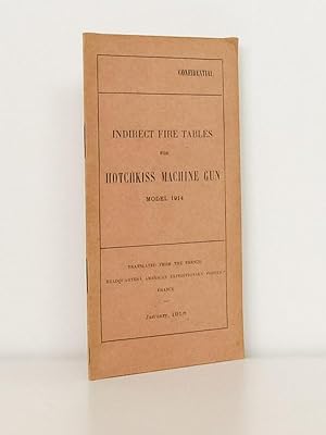 Indirect fire tables for Hotchkiss Machine Gun Model 1914.