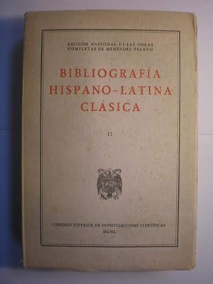 Bibliografía hispano-latina clásica. Tomo III