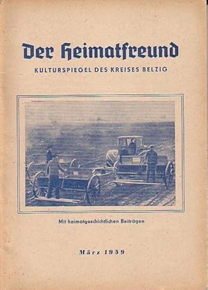 Imagen del vendedor de Der Heimatfreund. Kulturspiegel des Kreises Belzig. Mrz 1959. Herausgeber: Deutscher Kulturbund, Kreisleitung Belzig. a la venta por Antiquariat Carl Wegner