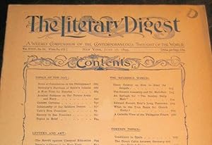 The Literary Digest: A weekly compendium of the contemporaneous thought of the world; Vol.XVIII.,...