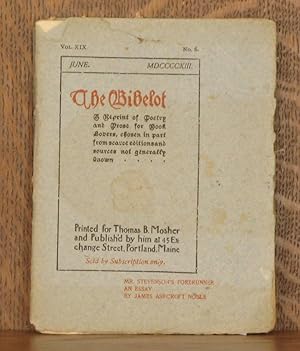 Bild des Verkufers fr THE BIBELOT, June, 1913. Vol. XIX - No. 6 zum Verkauf von Andre Strong Bookseller