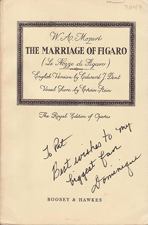 Imagen del vendedor de The Marriage of Figaro - Le Nozze di Figaro (Comic Opera in four acts by Wolfgang Amadeus Mozart) a la venta por Jonathan Grobe Books