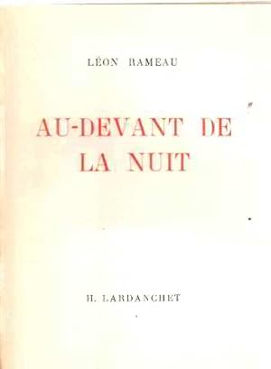 Seller image for Au-devant de la nuit for sale by librairie philippe arnaiz