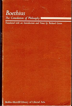 Bild des Verkufers fr The Consolation of Philosophy (Library of Liberal Arts Series) zum Verkauf von Dorley House Books, Inc.