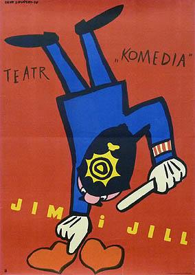 Theaterplakat / theatre poster: Taetr "Komedia". Jim i Jill.