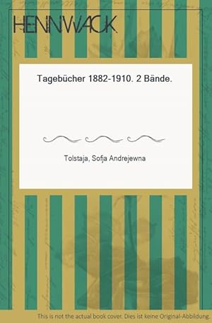 Bild des Verkufers fr Tagebcher 1862-1910. 2 Bnde. zum Verkauf von HENNWACK - Berlins grtes Antiquariat