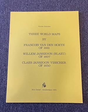 Image du vendeur pour Three World Maps by Francois Van Den Hoeye of 1661, Willem Janszoon (Blaeu) of 1607, Claes Janszoon Visscher of 1650 mis en vente par Rain Dog Books