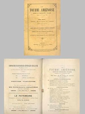 LA FOURMI AMIENOISE - Société en Participation d'Epargne - Fondée le 1er Février 1883 - Compte Re...