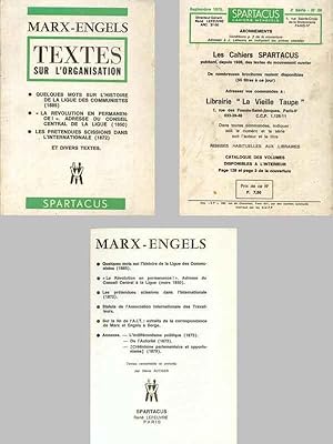 TEXTES SUR L'ORGANISATION - Décembre 1970 - 2e Série - Numéro 36