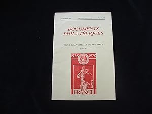 Documents Philatéliques: Revue de L'Académie de Philatélie, Tome XX, 3e Trimestre 1981, Numéro 89