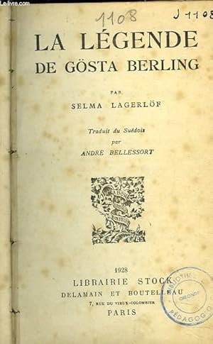 Immagine del venditore per LA LEGENDE DE GSTA BERLING venduto da Le-Livre