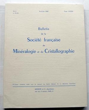 Bulletin De La Société Française De Minéralogie Et De Cristallographie Tome LXXXIX, N°2