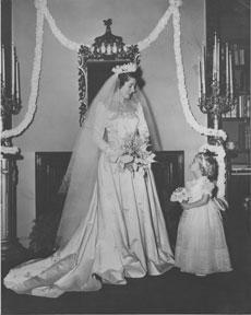 Bride with Flower Girl.