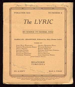 Immagine del venditore per The Lyric: Summer Number, 1932 venduto da Between the Covers-Rare Books, Inc. ABAA