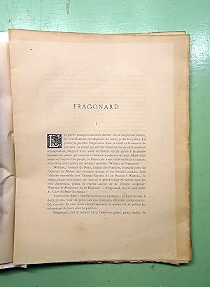 Fragonard. Extrait de L'Art du XVIII° siècle. (de la page 310 à la page 381 du tome II).