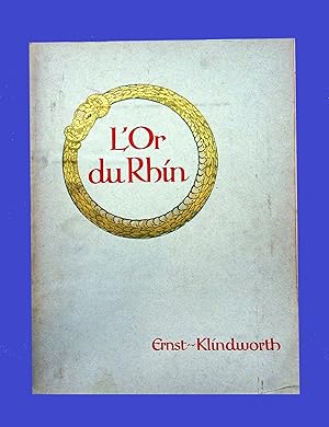 Imagen del vendedor de L'Anneau du Nibelung. 1- L'Or du Rhin. de R. Wagner. Version Franaise de A. Ernst. Partition pour Chant et Piano par K. KLINDWORTH. Edition bilingue Allemand-Franais. a la venta por E. & J.L  GRISON