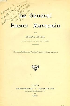 Seller image for LE GENERAL BARON MARANSIN for sale by Le-Livre