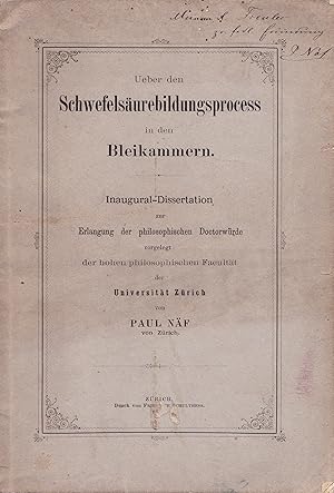 Seller image for ber den Schwefelsurebildungsprocess in den Bleikammern for sale by Antiquariat Immanuel, Einzelhandel