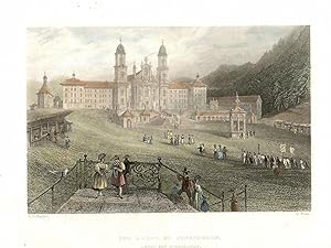 Bild des Verkufers fr THE ABBEY OF EINSIEDELN- an Original Antique hand-Coloured Engraving zum Verkauf von K Books Ltd ABA ILAB