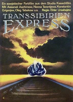 Kinoplakat / movie poster: Transsibirien Express. Ein sowjetischer Farbfilm aus dem Studio Kasach...