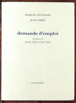Seller image for Demande d'emploi for sale by The Kelmscott Bookshop, ABAA