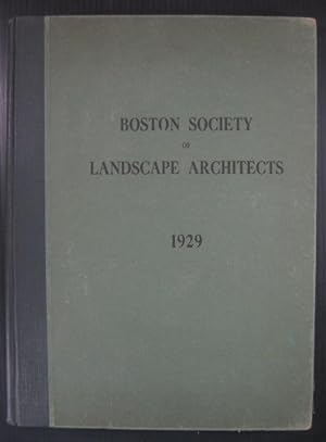 Boston Society of Landscape Architects, Chapter of the American Society of Landscape Architects, ...