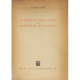 Bild des Verkufers fr Contributo allo studio del contratto di noleggio zum Verkauf von Libreria Antiquaria Giulio Cesare di Daniele Corradi