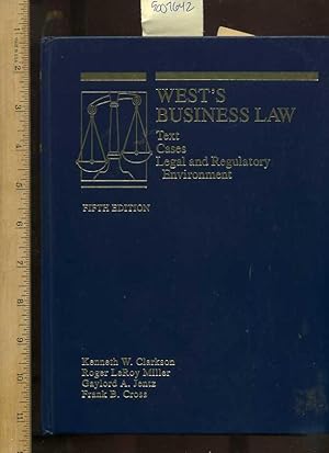 Seller image for West's Business Law : Text, Cases, Legal and Regulatory Environment: Fifth/5th Edition [critical/practical Study, Business, Contracts, Commercial Paper, Banking, Sales Law, Creditors, Property, United States, etc] for sale by GREAT PACIFIC BOOKS