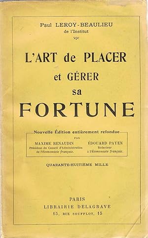 Seller image for L'ART DE PLACER ET GRER SA FORTUNE for sale by Librera Torren de Rueda