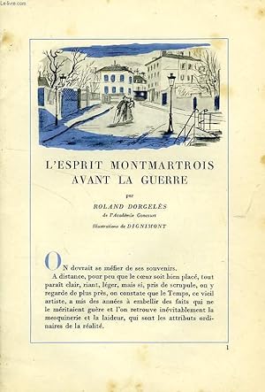 Seller image for L'ESPRIT MONTMARTROIS, INTERVIEWS ET SOUVENIRS (INCOMPLET) for sale by Le-Livre