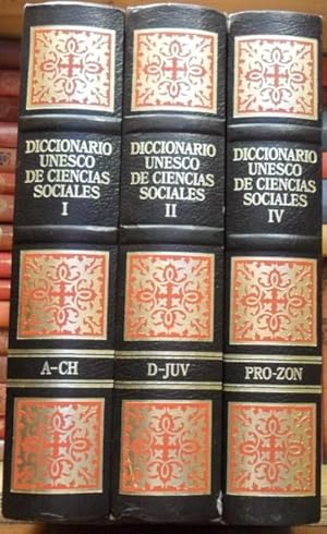 DICCIONARIO UNESCO DE CIENCIAS SOCIALES I, II y IV ( 3 libros)