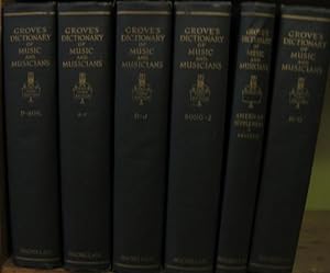 Bild des Verkufers fr Grove's Dictionary of Music and Musicians (5 Volume Set Plus American Supplement = 6 Volume set) zum Verkauf von Vashon Island Books