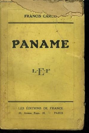 Imagen del vendedor de Paname a la venta por Le-Livre