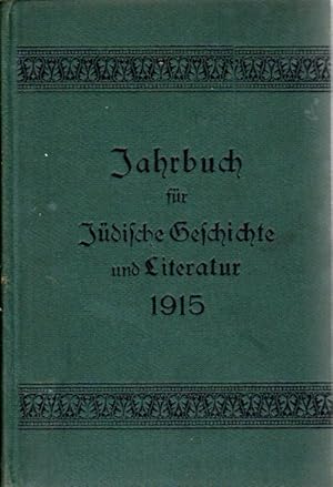 JAHRBUCH FÜR JÜDISCHE GESCHICHTE UND LITERATUR. 15 VOLUMES
