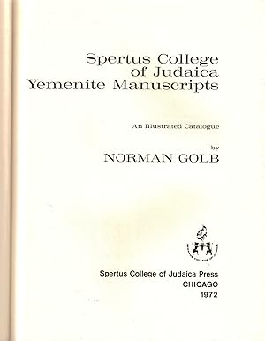 Bild des Verkufers fr SPERTUS COLLEGE OF JUDAICA YEMENITE MANUSCRIPTS zum Verkauf von Dan Wyman Books, LLC