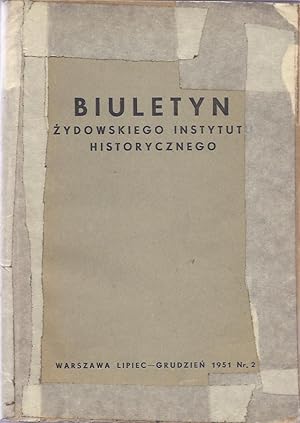 Image du vendeur pour BIULETYN ZYDOWSKIEGO INSTYTUTU HISTORYCZNEGO NR 2 (ONLY) mis en vente par Dan Wyman Books, LLC