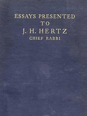 Image du vendeur pour ESSAYS IN HONOUR OF THE VERY REV. DR. J.H. HERTZ, CHIEF RABBI OF THE UNITED HEBREW CONGREGATIONS OF THE BRITISH EMPIRE, ON THE OCCASION OF HIS SEVENTIETH BIRTHDAY, SEPTEMBER 25, 1942 (5703) mis en vente par Dan Wyman Books, LLC