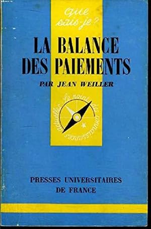 Bild des Verkufers fr La balance des paiements zum Verkauf von JLG_livres anciens et modernes