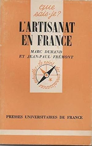 Bild des Verkufers fr L'Artisanat en France zum Verkauf von JLG_livres anciens et modernes