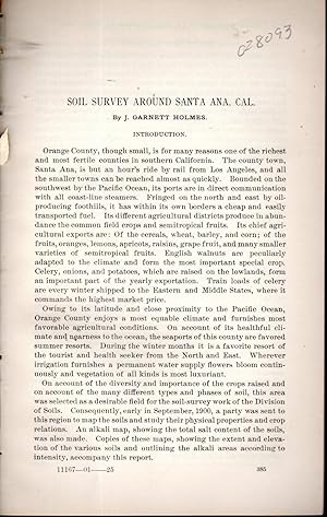 Seller image for Soil Survey around Santa Ana, CA .disbound from Field Operations of the Division of Soils, 1900 for sale by Dorley House Books, Inc.