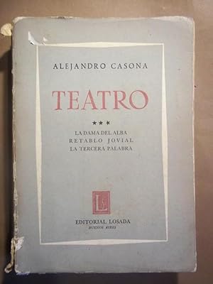 Imagen del vendedor de TEATRO. La Dama del Alba. Retablo Jovial. La Tercera Palabra. a la venta por Carmichael Alonso Libros