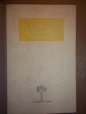 Immagine del venditore per POESIA Y TECNICA POETICA. venduto da Carmichael Alonso Libros