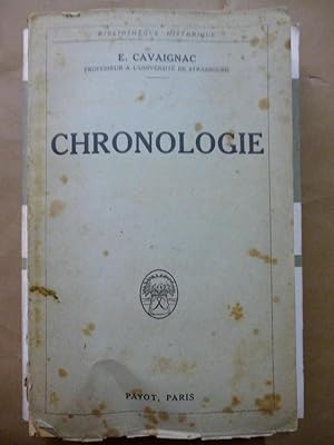 Imagen del vendedor de CHRONOLOGIE. a la venta por Carmichael Alonso Libros