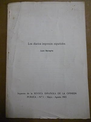 Imagen del vendedor de Los Diarios Impresos Espaoles. a la venta por Carmichael Alonso Libros